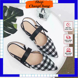 Sandal quai nơ 2 màu - kèm clip