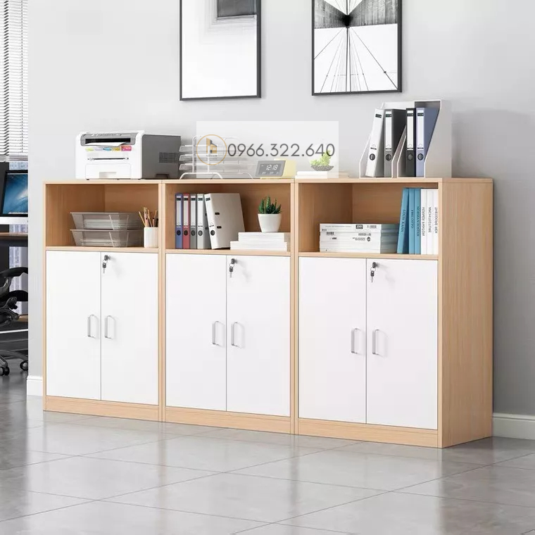 Tủ hồ sơ văn phòng có khóa tủ gỗ đa năng mini giá rẻ mẫu mới gỗ MDF chống ẩm cao cấp chống nước chống xước - NADECOR