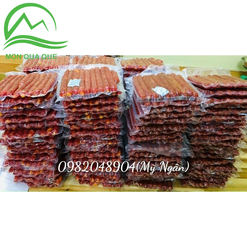 Lạp xưởng Tôm thịt   loại ngon , ít ngán , lạp khô gói 500gr