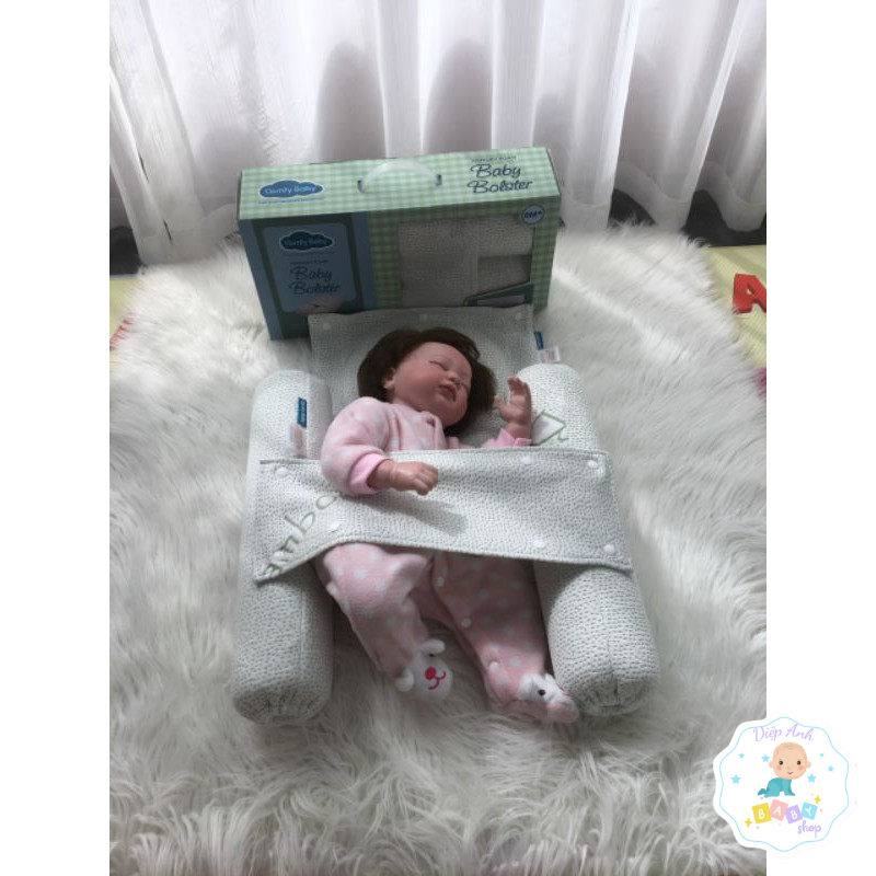 Gối chặn có đai vỏ gối sợi tre bamboo hãng Comfy Baby