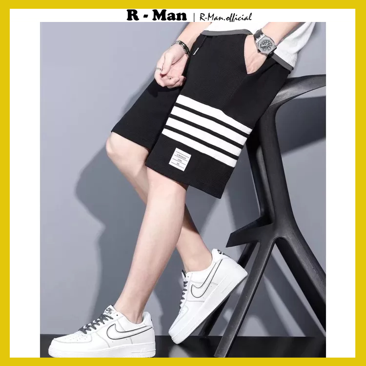 Quần đùi nam chất vải xốp thái mềm mại, quần short nam phong cách trẻ trung cá tính - Rman