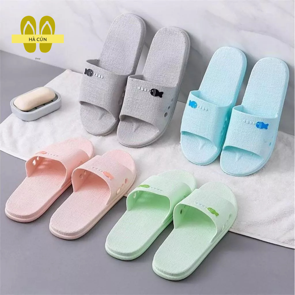 Dép đi trong nhà Văn Phòng, Nhà Tắm Hình Cá Nhựa,Siêu Nhẹ, Chống trơn