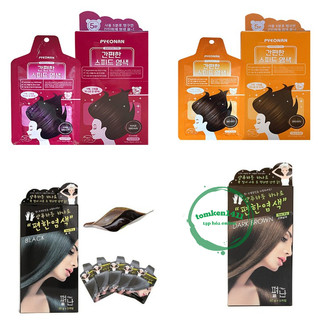 Hộp 5 gói dầu gội nhuộm thảo dược PYEONAN Hàn Quốc