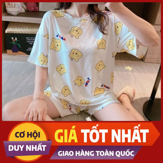 Đồ Bộ Mặc Nhà In Hình Dễ Thương - Đồ Bộ Hè Nhiều Size Chất Thun Mềm Mại - BTTL102