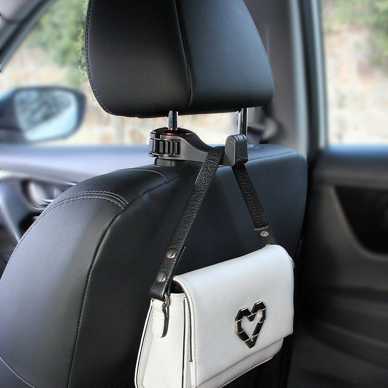 Móc treo đồ trên lưng ghế xe ô tô kiêm giá đỡ điện thoại đa năng - Móc để đồ trên xe hơi đa năng | BigBuy360 - bigbuy360.vn