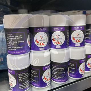 Thuốc tím kmno4 cho cá koi sát khuẩn hồ cá hũ 50g hãng vh