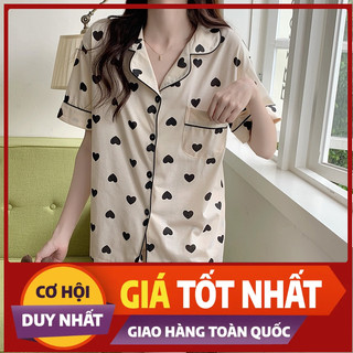 Đồ ngủ nữ lụa, pijama lụa mặc nhà phong cách Hàn đơn giản dễ thương