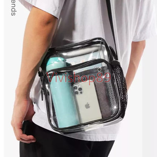 Túi đeo chéo trong suốt phối lưới TNV015
