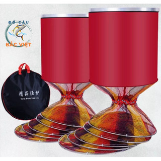 Rọng đựng cá khung kim loại 7 màu cao cấp gồm nhiều kích cỡ Đồ Câu Bắc Việt
