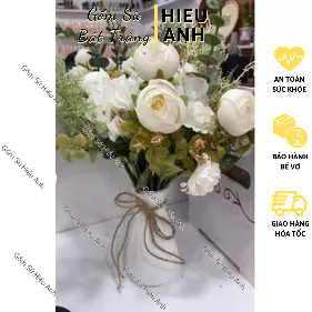 Lọ Hoa MIni Màu Pastel Decor Gốm Sứ Bát Tràng, Bình Hoa Nhỏ Xinh Trang Trí Để Bàn Học, Bàn Làm Việc Nhiều Mẫu Mã