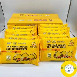 Thùng 10 bịch khăn giấy ướt con vịt, khăn giấy ướt con vịt siêu hot