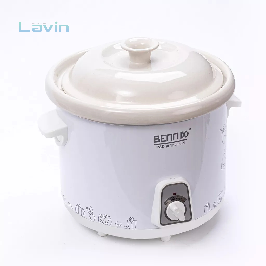 Nồi nấu chậm hàng chính hãng Bennix Thái Lan, nồi điện, nấu cháo ,ninh hầm, kho cá tự ngắt khi cạn dung tích 2L và 4L