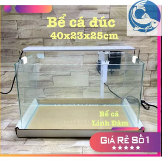 Bể kính đúc uốn góc [Kích thước: 40*23*25cm] Bể cá cảnh | Hồ thủy sinh