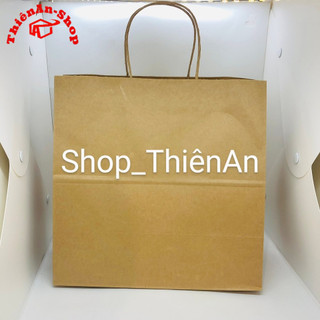 Túi giấy xi măng 30x30x15 cm - túi giấy Kraft có quai đựng quần áo, mỹ phẩm, đồ khô …