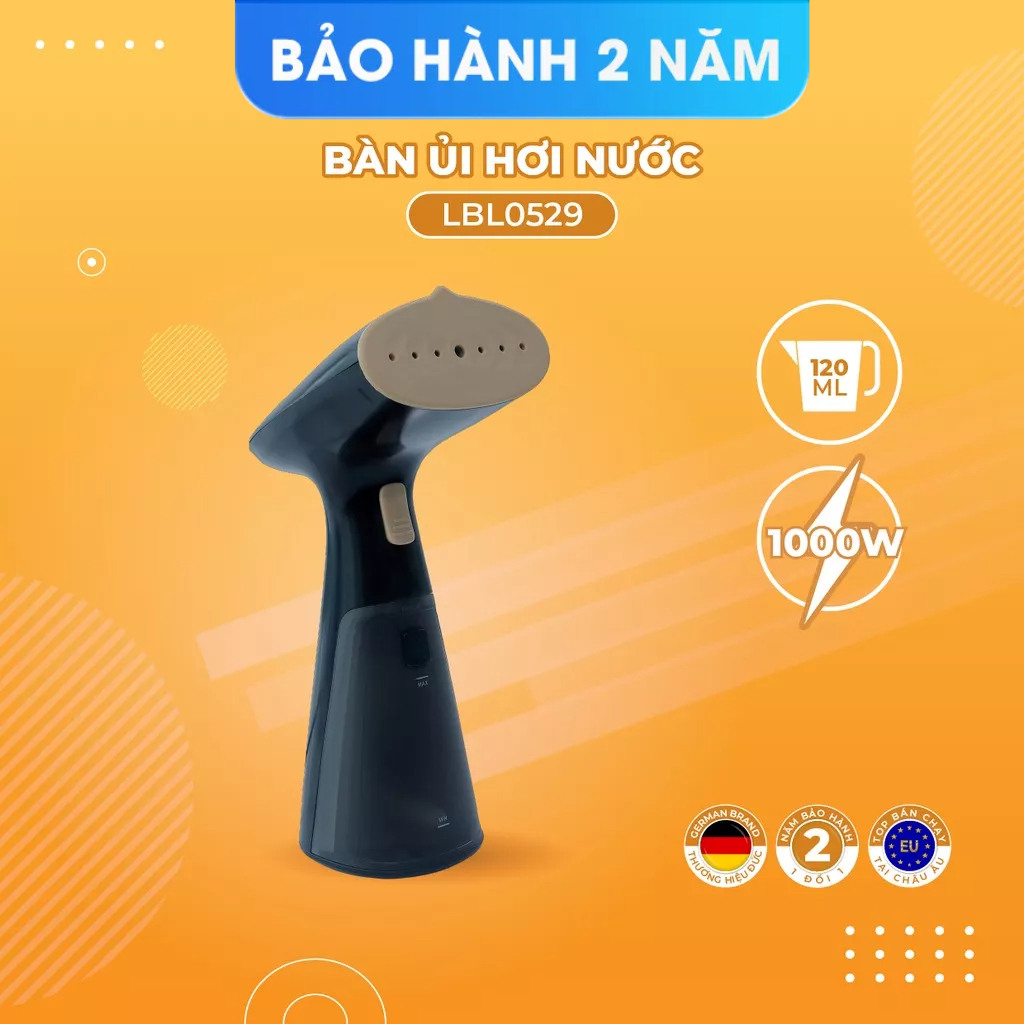 Bàn ủi hơi nước cầm tay LEBENLANG thương hiệu Đức công suất 1000W-120ml, nhỏ gọn và tiện lợi, bảo hành 2 năm- LBL0529