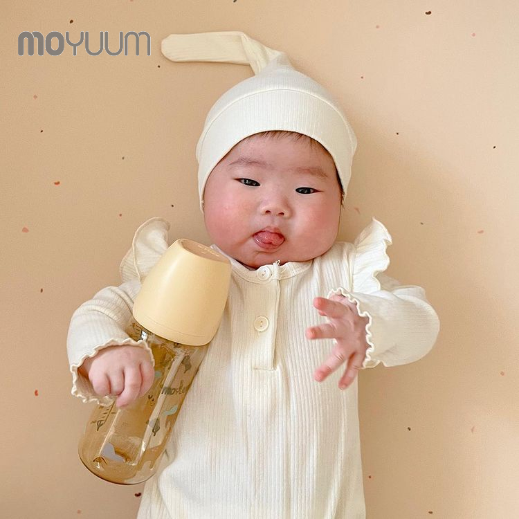 Bình sữa MOYUUM nhựa PPSU 270ml núm 2-5m phiên bản Lạc đà vàng