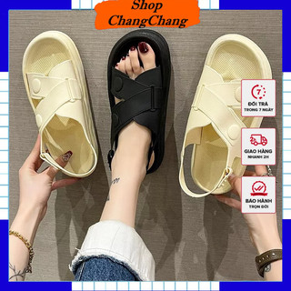 Dép xăng đan bánh mỳ 2 quay x đế bằng -dép mùa hè đi biển đi chơi thoáng mát mùa hè