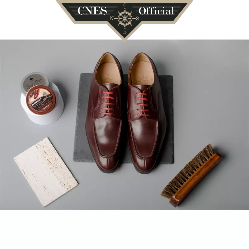 Giày Da Nam Buộc Dây Derby Khâu Thủ Công Chất Liệu Da Bê Cao Cấp Thương Hiệu CNES (S 300)