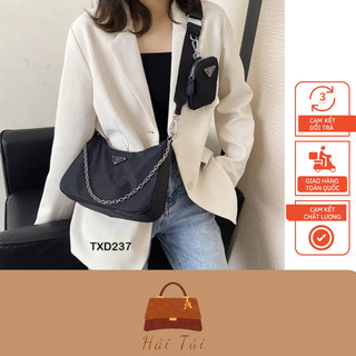 Sét Túi pa da dây vải dù Size 24cm đeo chéo sang chảnh