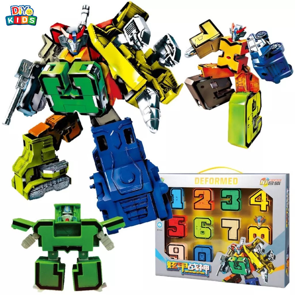 Đồ Chơi Lắp Ráp Robot Biến Hình Từ Các Con Số 0 - 9 Cho Bé Phát Triển Tư Duy - Đồ Chơi Sáng Tạo DiYo Kids