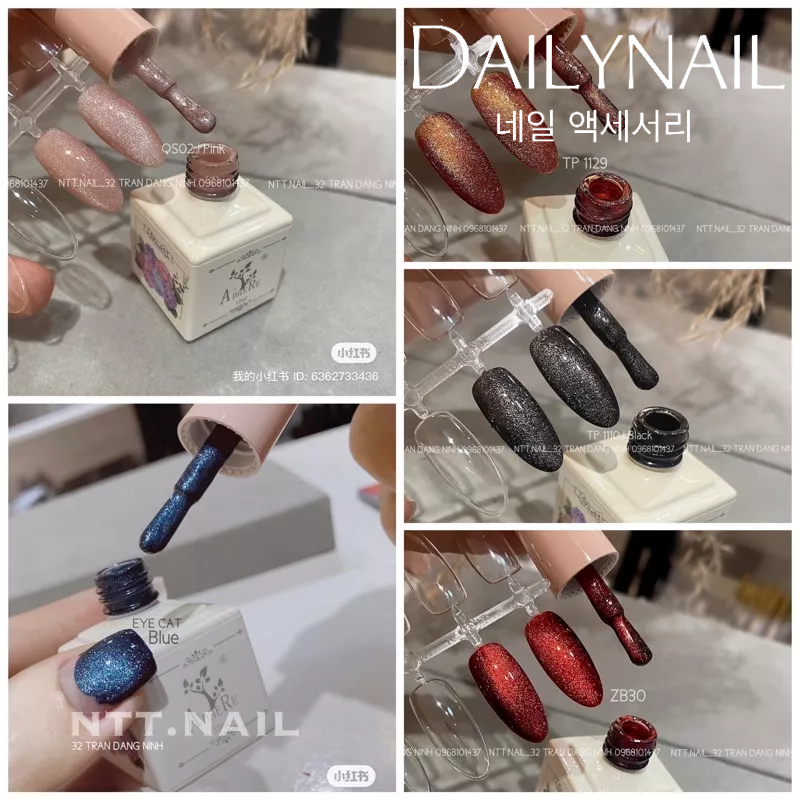 Sơn Gel mắt mèo chai hoa tone màu mới