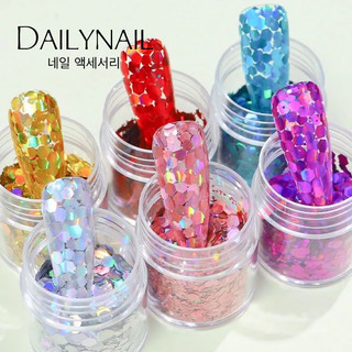 Hũ nhũ ẩn tròn 6 màu ẩn móng Pink Baby
