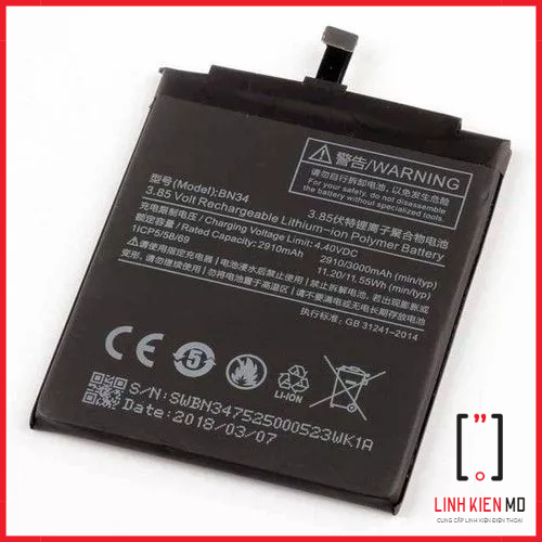 Pin Xiaomi BN34 / Redmi 5A