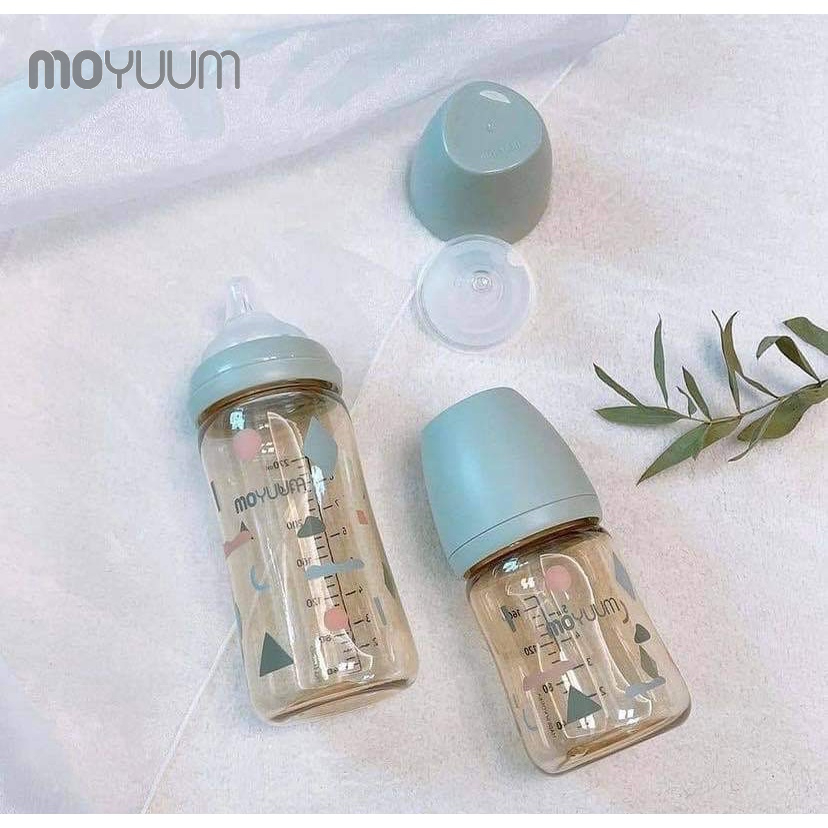 Bình sữa MOYUUM nhựa PPSU 170ml núm 0-3m (phiên bản Mây xanh)