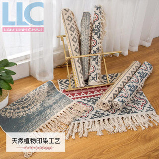 Thảm cotton canvas trang trí trải sàn 60x90cm