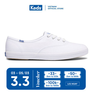 Giày Keds Nữ - Champion Organic Canvas White - KD064811