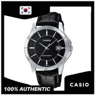 Đồng hồ nam dây da casio mtp-v004l-1audf chính hãng bill hàn quốc
