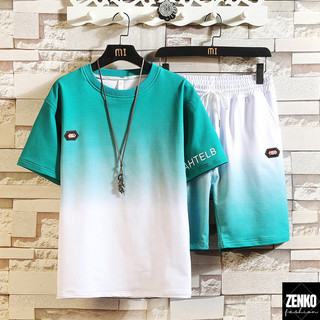 Bộ quần áo thun nam thời trang loang hai màu cá tính năng động zenkonam men qa 086
