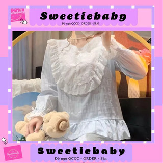 Bộ đồ tiểu thư qccc bèo ngực trắng
