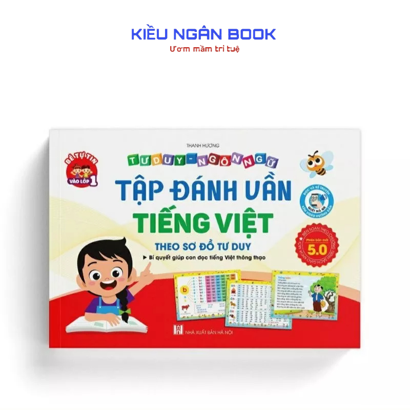 Sách - Tập đánh vần Tiếng Việt Phiên bản 5.0 kèm file đọc và video hướng dẫn ghép vần cho bé 4-6 tuổi