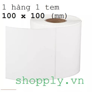 Giấy decal in chuyển nhiệt 1 tem 100x100mm , dài 50m