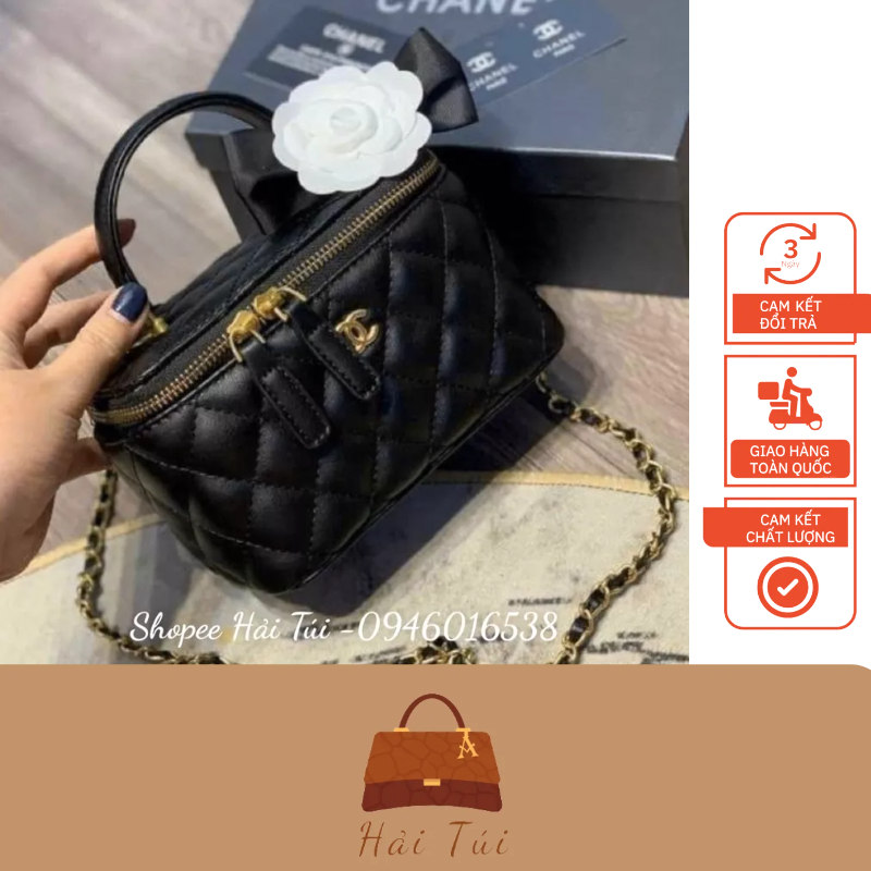 Cốp Trần chám hoa trà xách tay Size 20cm siêu sang ( Full hộp)