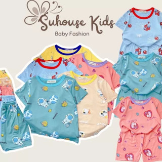 Minkymom - bộ quần áo trẻ em chất thun lạnh hoạt hình màu sắc đáng yêu cho bé