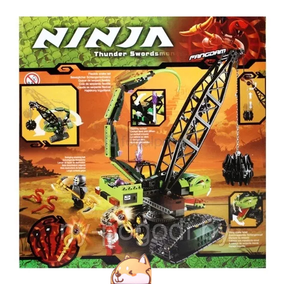 Cole kendo(IB CÓ FIX) kèm xe cẩu rắn ss1 Ninjago lắp rắp bela..9761..