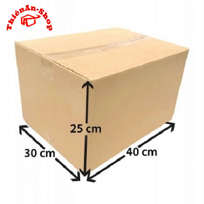 Thùng carton - hộp carton 40x30x25 cm - đóng hàng cứng cáp, lưu trữ giấy tờ, đựng đồ đạc ..