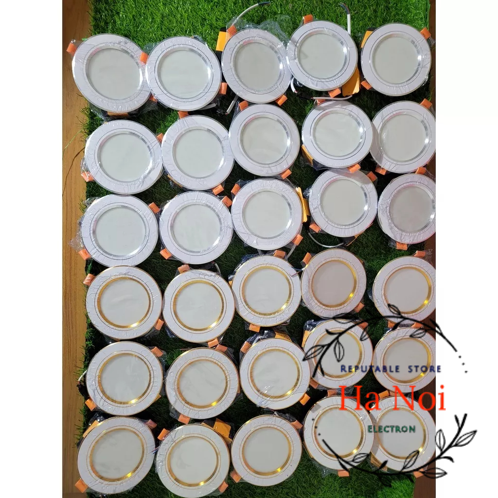 Âm Trần 7w 3 màu LỖ KHOÉT 90MM Nguồn Cách Ly rời ( Hàng xịn hơn loại liền tụ không có chấn lưu)