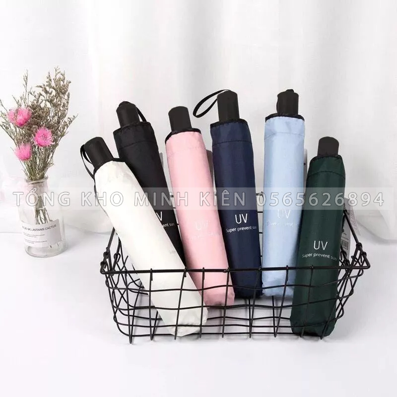 Ô che mưa nắng chống tia UV phong cách Hàn Quốc, dù che mưa gấp gọn cao cấp
