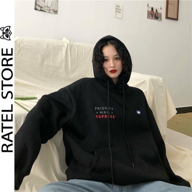 Áo Hoodie Local Brand Lá Thư Nỉ Bông Nam Nữ Thu Đông Unisex Form Rộng