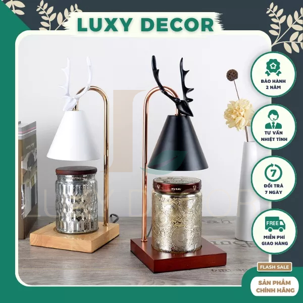 Đèn đốt nến thơm gắn đầu hươu sang trọng,luxury (Lux13)