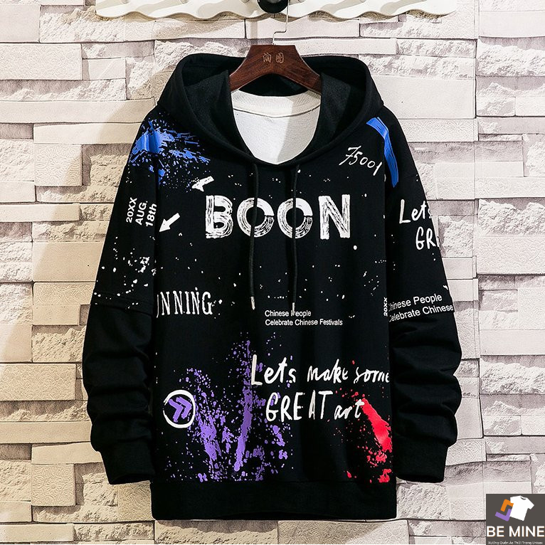 Áo Hoodie Nón Chui Trùm Đầu Nữ Nam Unisex Chất Vải Nỉ Poly Boom WAH046