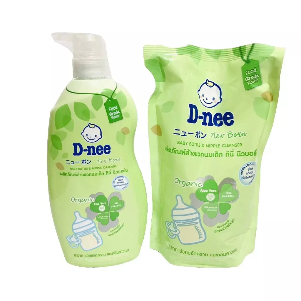 Nước rửa bình/ xúc bình sữa Dnee Thái Lan 600ml/ 550ml mẫu mới