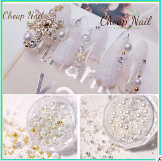 Bi ngọc trai nail mix size lẻ 1 hũ - Cheap Nail
