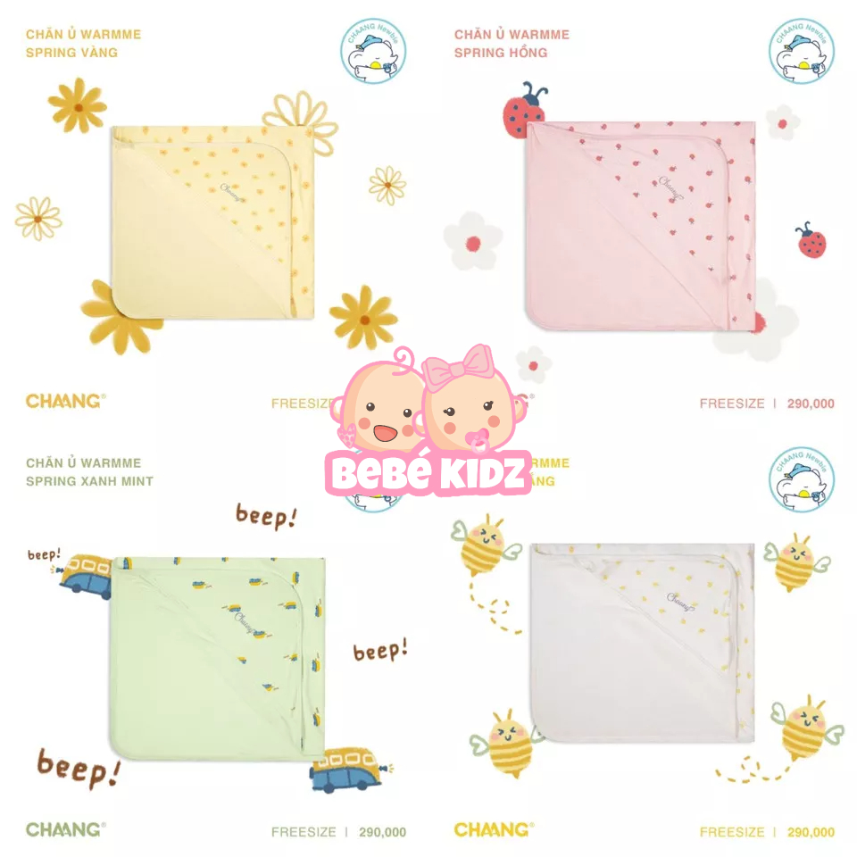 CHĂN QUẤN Ủ CHO BÉ SƠ SINH 2 LỚP CHẤT COTTON MỀM MÁT 90x100cm