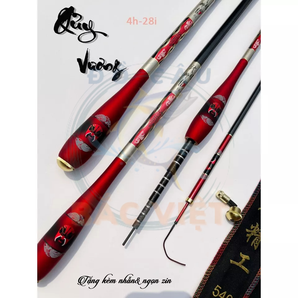 Cần câu tay Quỷ Vương độ cứng 4H chuyên đánh cảm giác câu cá gẩy rô diếc cao cấp tặng ngọn phụ Việt 