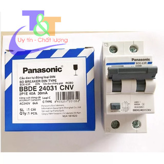 Attomat Chống Giật, Chống Rò 20A, 25A, 32A,40A,50A, 63A Panasonic - Bảo Vệ Quá Tải, Ngắn Mạch