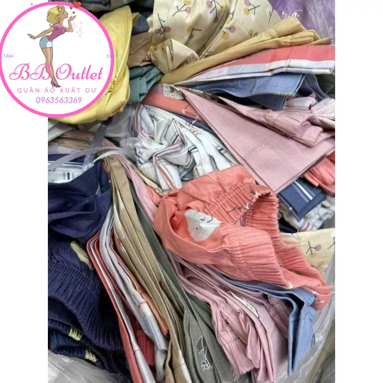 Quần thô Pyjama cotton organic xuất Hàn